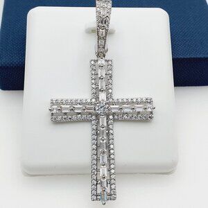 "925 Sterling Silver Plated CZ Pendant, INUS1BR190